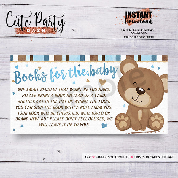 Little Brown Bear Baby Shower Printable Decorations - Digital Download