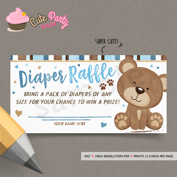Little Brown Bear Baby Shower Printable Decorations - Digital Download