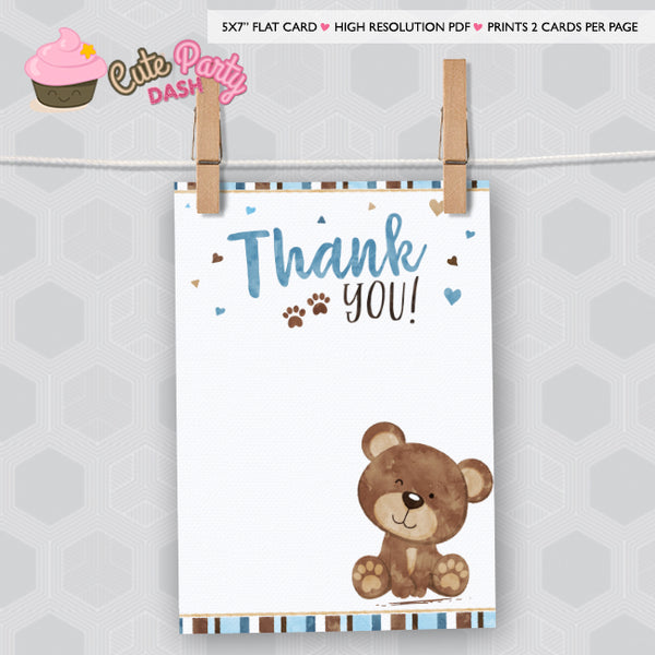 Little Brown Bear Baby Shower Printable Decorations - Digital Download