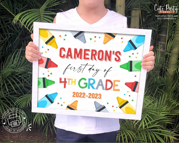 Editable First Day of School Printable Sign