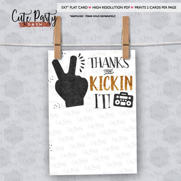 Two Legit To Quit Gold Black Birthday Party Invitation - Digital Download - Cute Party Dash