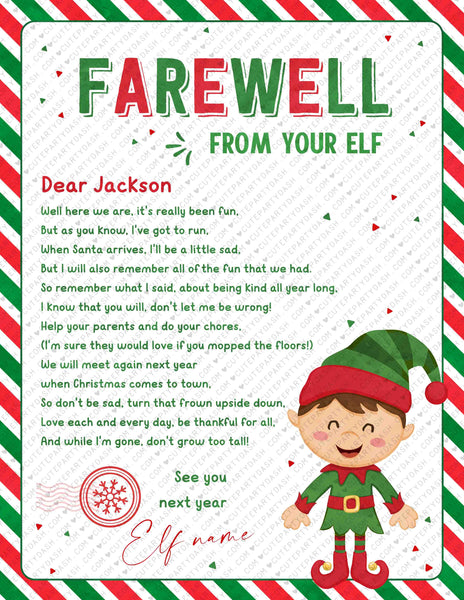 Elf I'm Back letter from elf Bundle INSTANT DOWNLOAD Hello Letter from Elf EDITABLE Arrival Note Goodbye greetings Printable 600