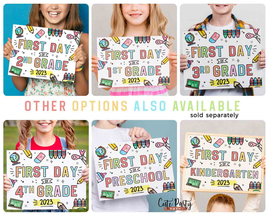 first-day-of-school-sign-instant-download-1st-day-of-3rd-grade-cute-party-dash for First Day Of 3rd Grade Free Printable First Day of School Sign INSTANT DOWNLOAD 1st Day of 3rd Grade – Cute Party Dash for First Day Of 3rd Grade Free Printable