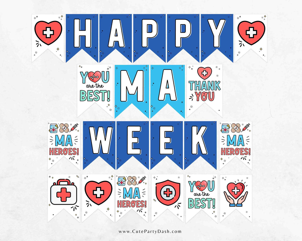 Medical Assistant Week Banner Printable Decor – Cute Party Dash