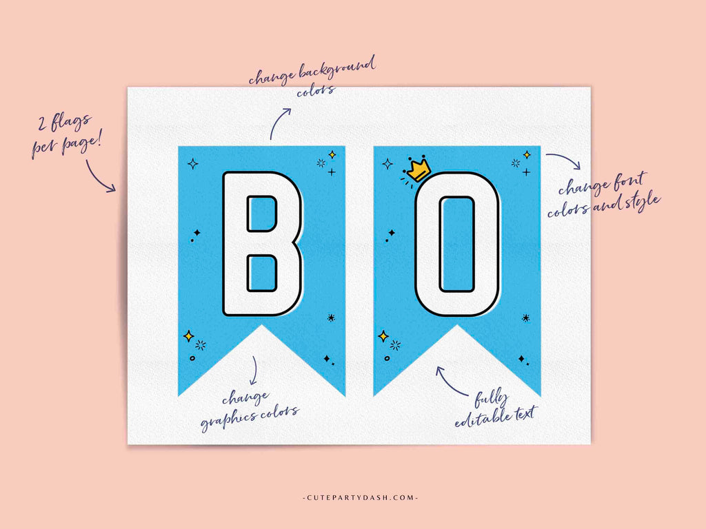 BN329 national boss's day banner printable decor – cute party dash