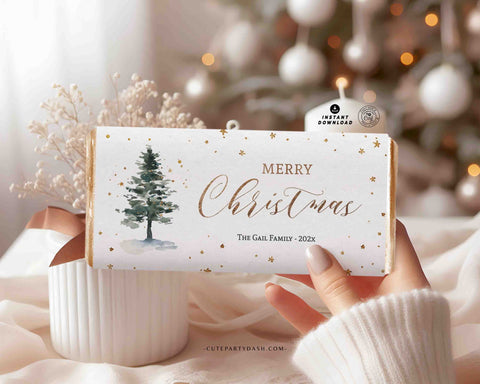 Modern Christmas Tree Hershey's 1.55oz wrappers - Instant Download