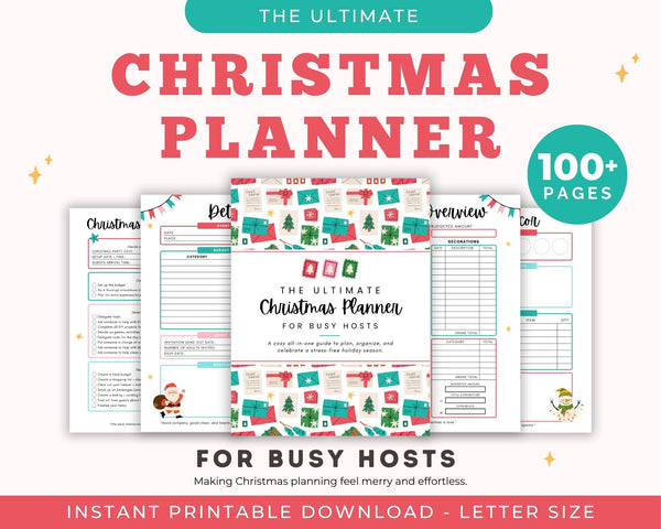 The Ultimate Christmas Planner for Busy Hosts: Printable Holiday Planner (instant  Download)