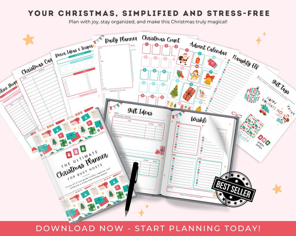 The Ultimate Christmas Planner for Busy Hosts: Printable Holiday Planner (instant  Download)