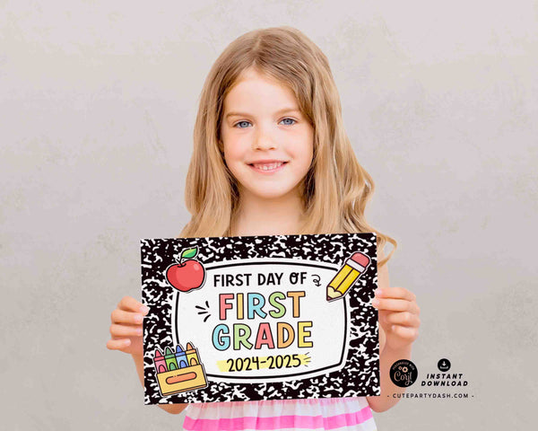 Editable First day of Preschool Sign Bundle Printable INSTANT DOWNLOAD, EDITABLE First Day & Last Day Back to school Sign Set Chalkboard