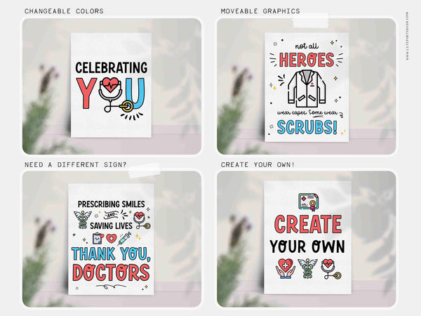 Happy Doctor's Day Sign Printable INSTANT DOWNLOAD – Cute Party Dash