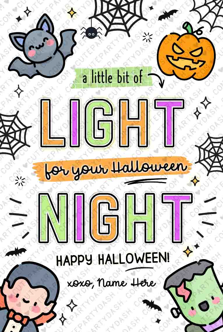 EDITABLE Happy Halloween Printable Treat Tag – Cute Party Dash