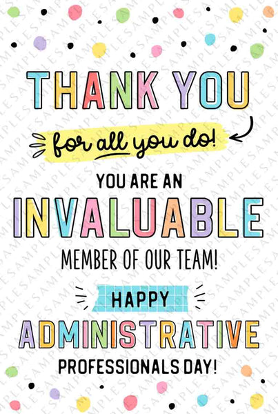 Administrative Professionals Day gift tag Employee Appreciation Week Printable Thank You Tag Gift for Staff team member INSTANT DOWNLOAD