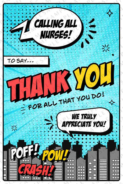 Nurse Appreciation Week Gift Tag Printable Gift for Nurse Editable Thank You Tag Superhero Appreciation Card INSTANT DOWNLOAD