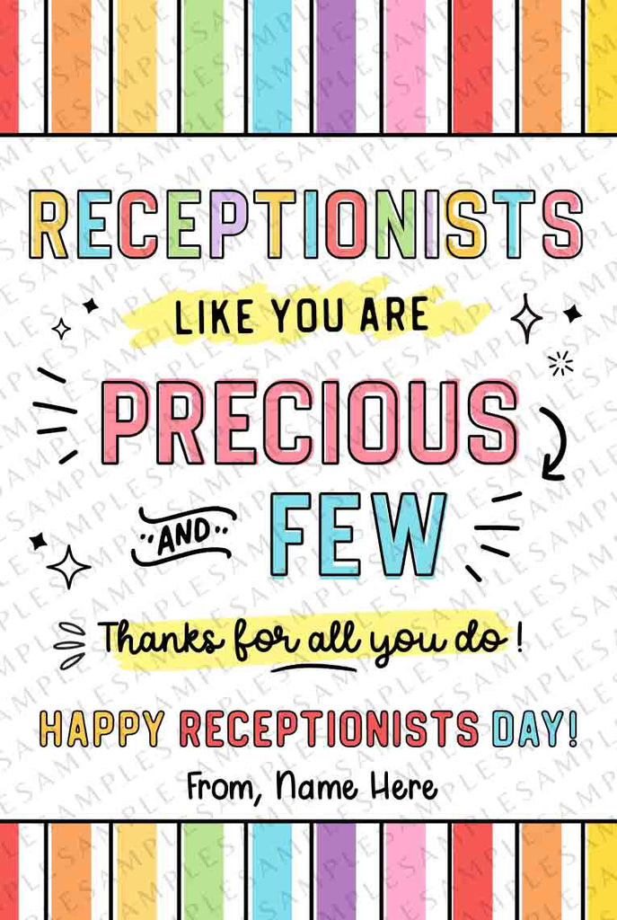 Receptionists Day Thanks for all you do Tags Cute Party Dash