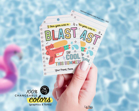 Have a great summer tag Editable Have a ball this summer teacher tag End Of School Year Tags Template Printable for student INSTANT DOWNLOAD