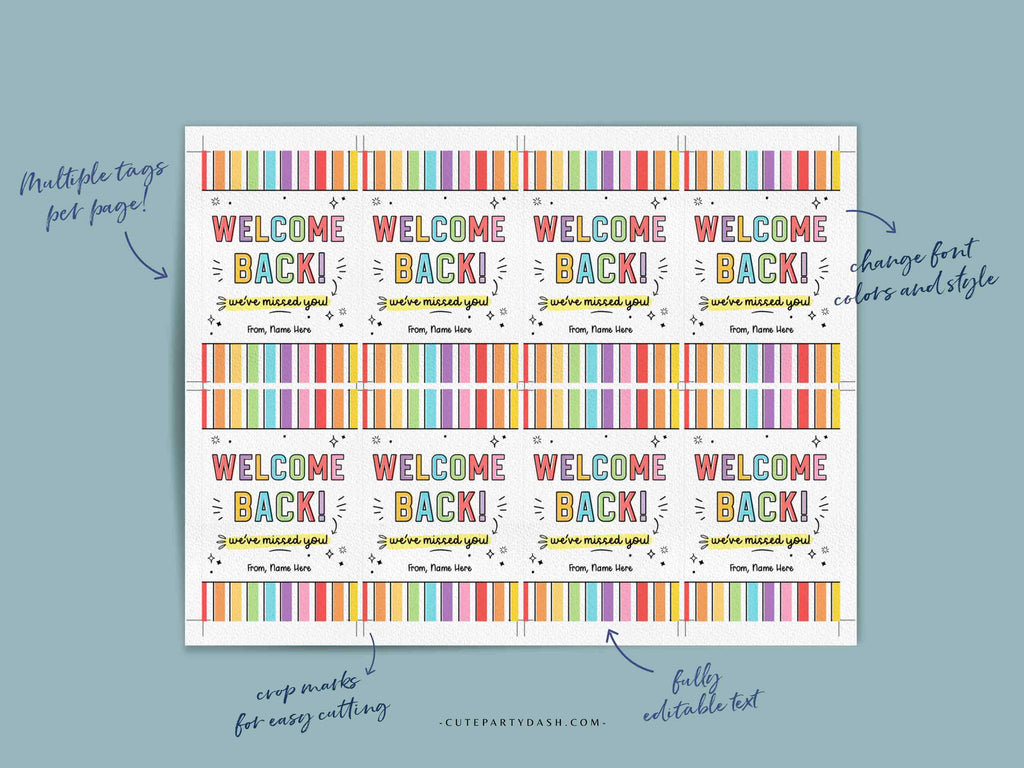 Welcome Back To Work Sign Printable