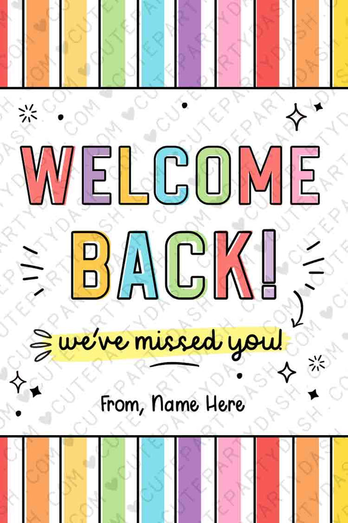 welcome back to work sign