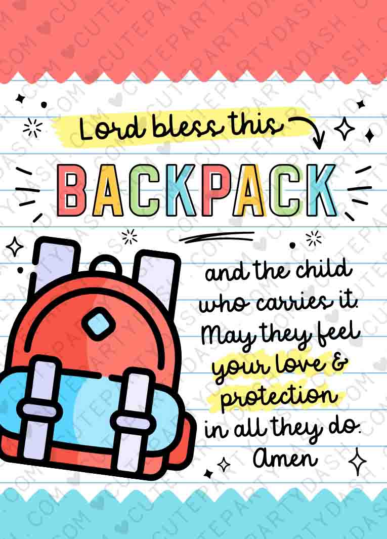 Backpack blessing tags hot sale