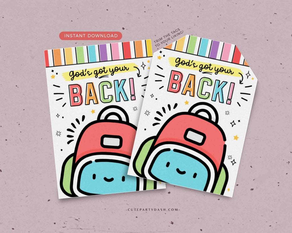 Sunday School Printable Backpack Prayer Tag – Cute Party Dash