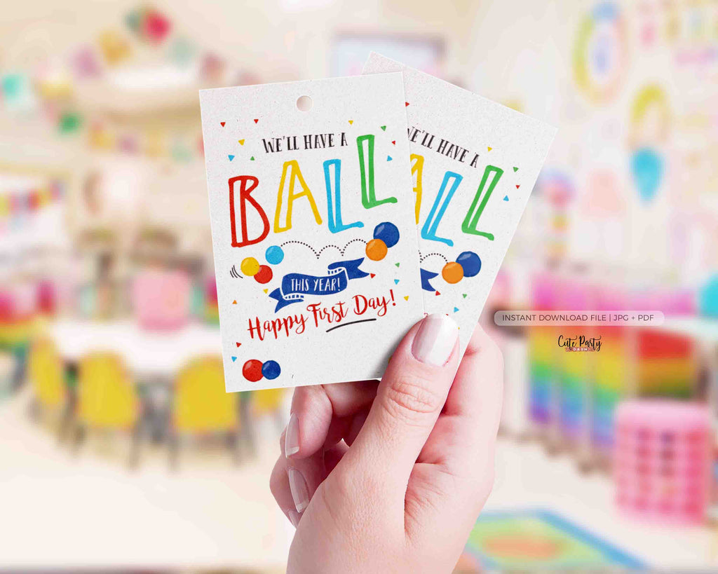 we-ll-have-a-ball-this-year-back-to-school-gift-printable-tag-cute-party-dash for Free Printable Birthday Tag Templates We'll have a ball this year back to school gift printable tag. – Cute Party Dash for Free Printable Birthday Tag Templates