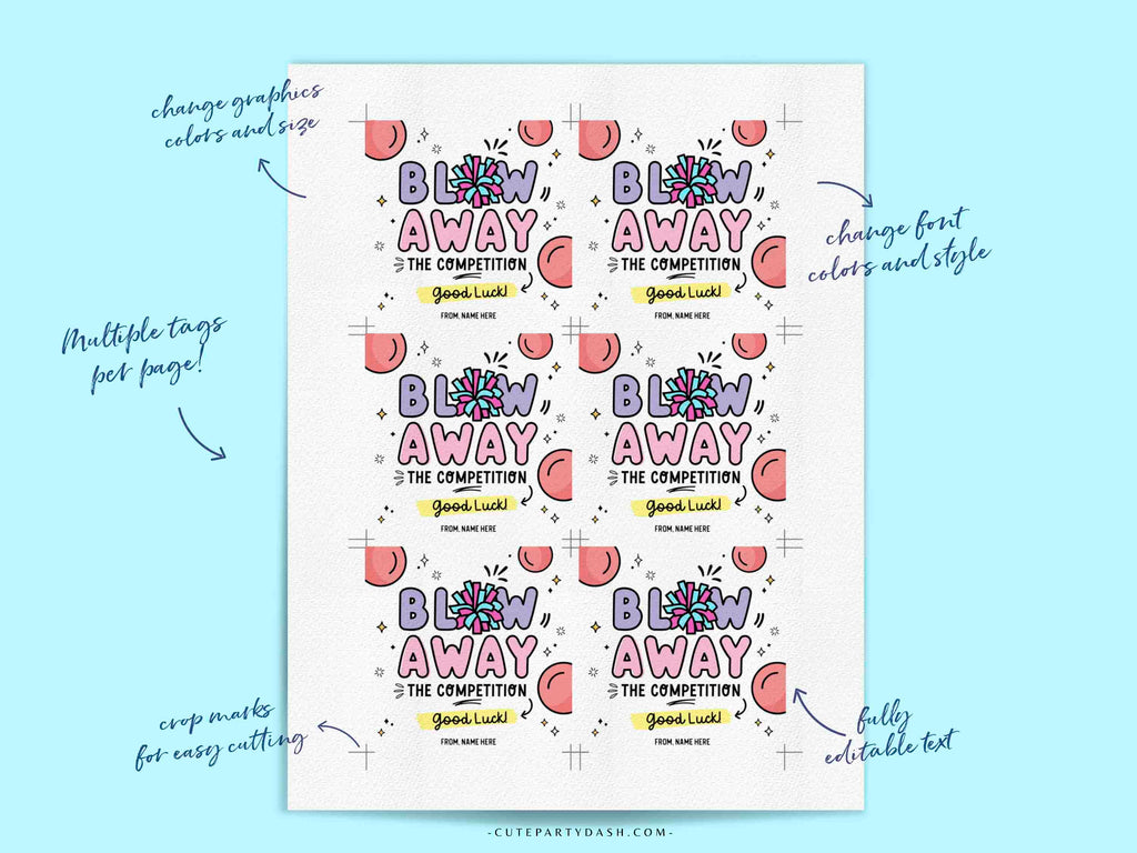 Blow Away The Competition Gift Tag – Cute Party Dash blow-away-the-competition-gift-tag-cute-party-dash