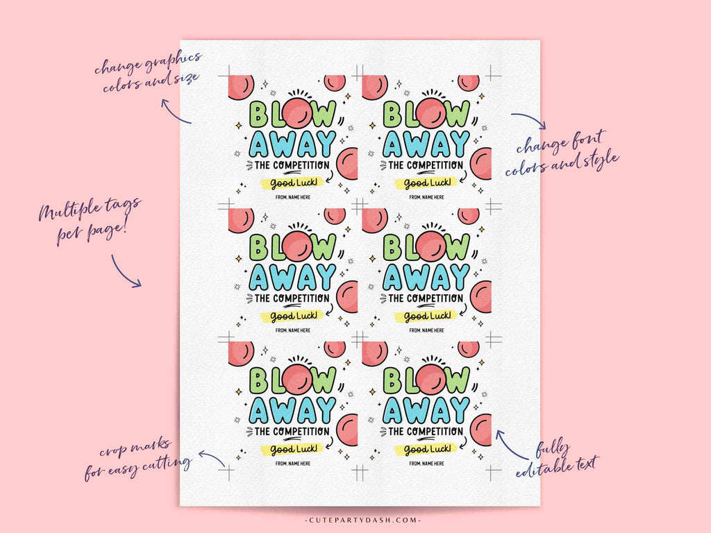 Blow Away The Competition Gift Tag – Cute Party Dash blow-away-the-competition-gift-tag-cute-party-dash