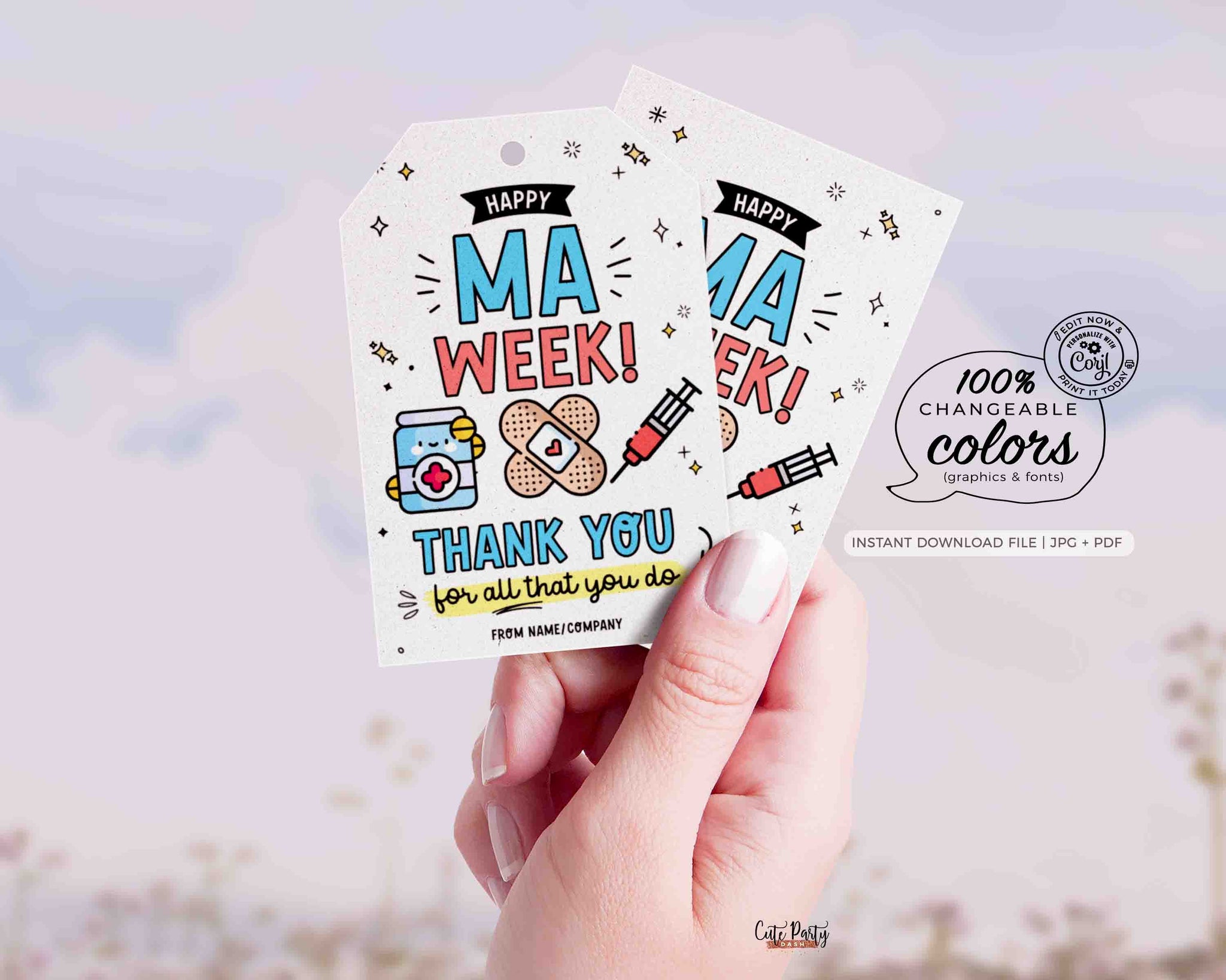 Ha Ma Week Sterile Processing Week Printable Gift Tag – Cute Party Dash