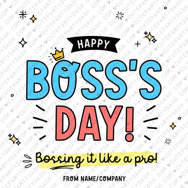 EDITABLE Boss's Day Printable Gift Tag INSTANT DOWNLOAD Best Boss Ever Tags National Boss's Day Gift for Bosses Day Gifts Men Women Card