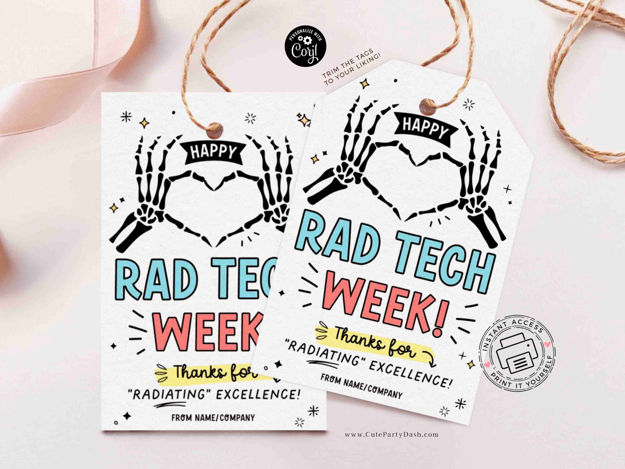 Rad Tech Week Gifts Tag Printable – Cute Party Dash