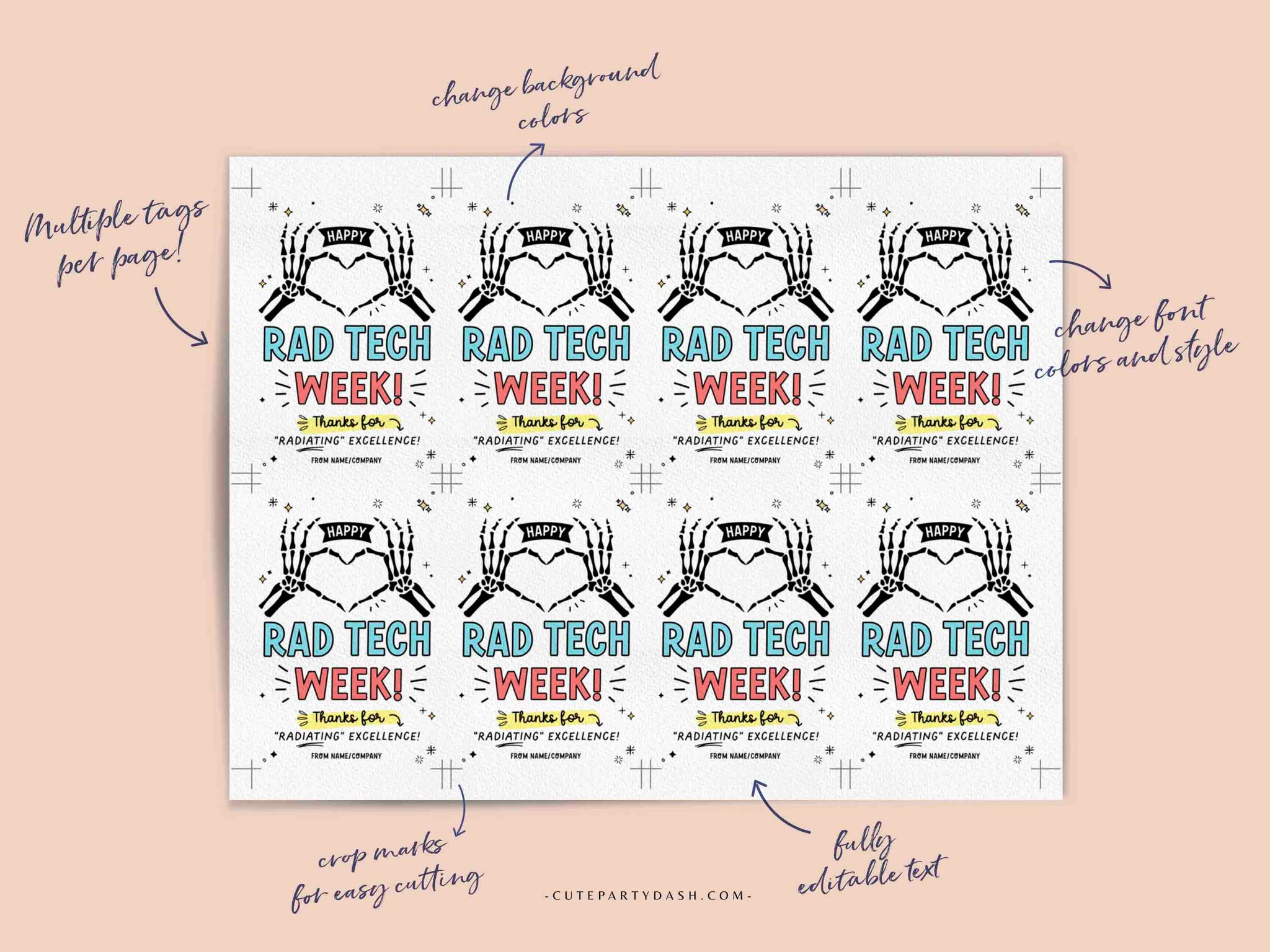 Rad Tech Week Gifts Tag Printable – Cute Party Dash
