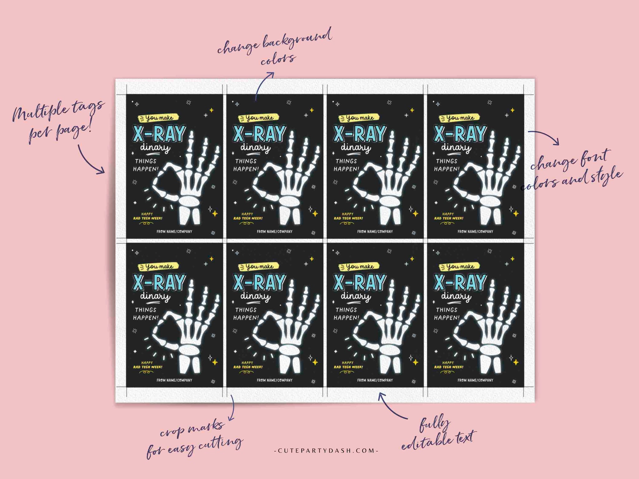 Rad Tech Week Gifts Tag Printable – Cute Party Dash