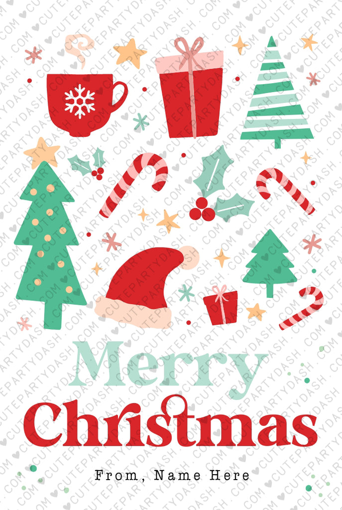 Christmas Merry Christmas gift tags Printable INSTANT DOWNLOAD – Cute ...