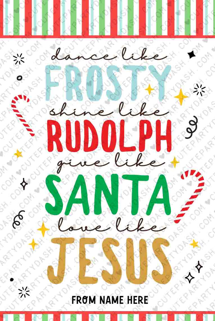Gift Tag Christmas Dance Printable Gift Tag Christmas Dance Printable
