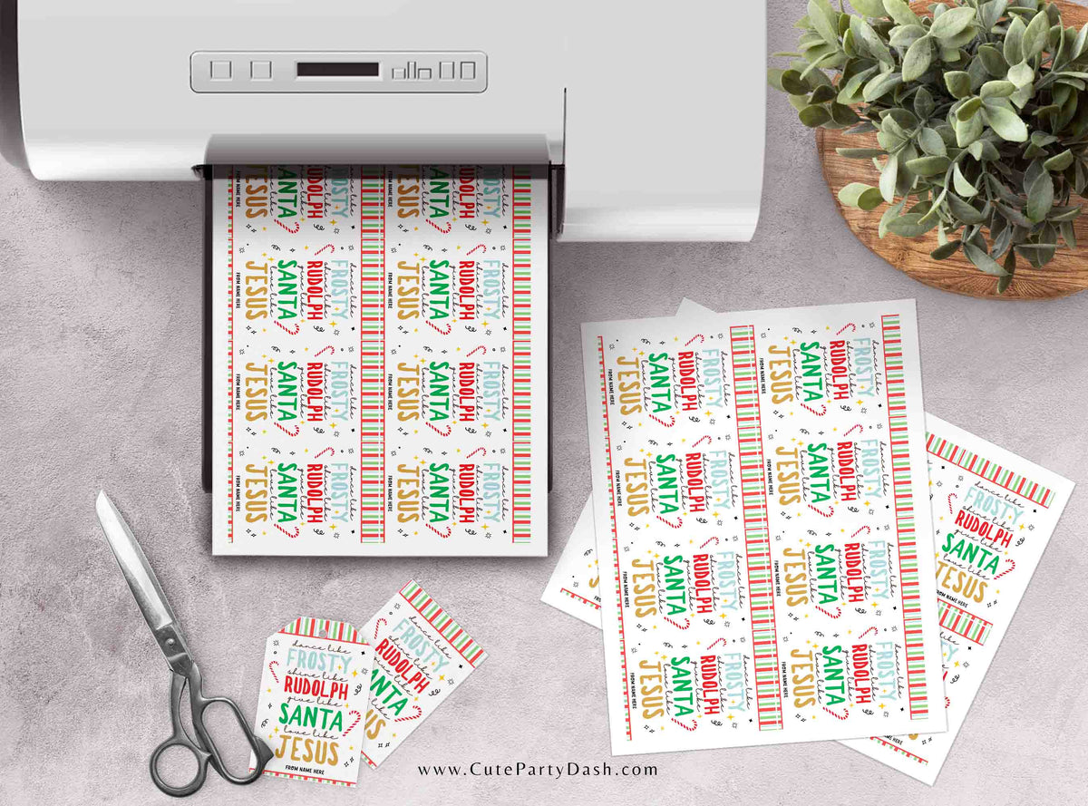 Christmas Merry Christmas gift tags Printable INSTANT DOWNLOAD – Cute ...