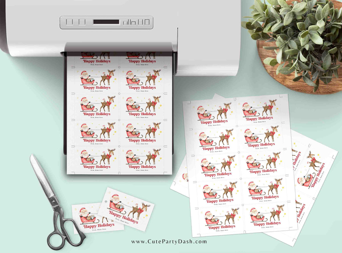 Christmas Merry Christmas gift tags Printable INSTANT DOWNLOAD Cute