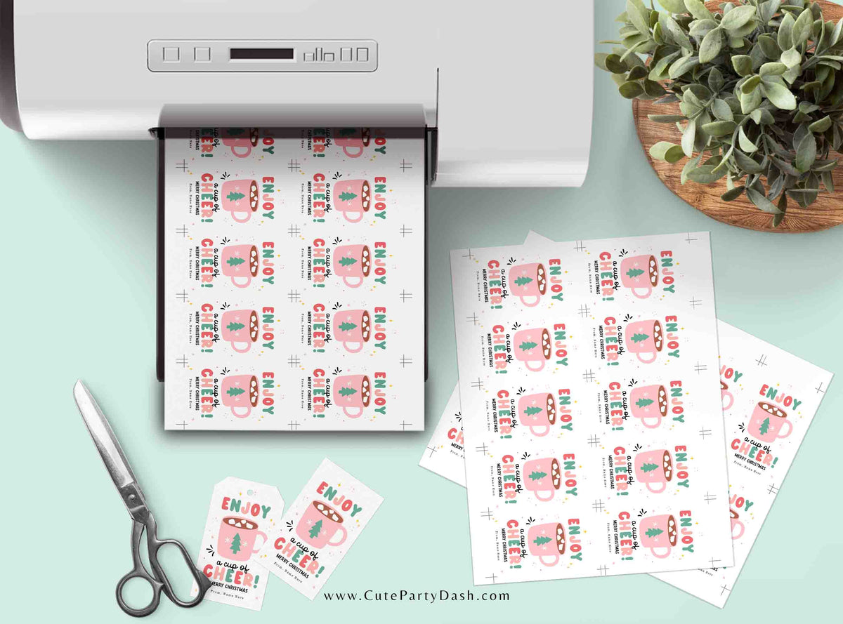 Christmas Merry Christmas gift tags Printable INSTANT DOWNLOAD – Cute ...