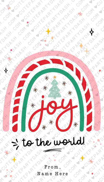 Joy to the World Christmas Gift Tag Printable INSTANT DOWNLOAD Editable Merry Christmas Happy Holidays Party Employee Company Staff Teacher