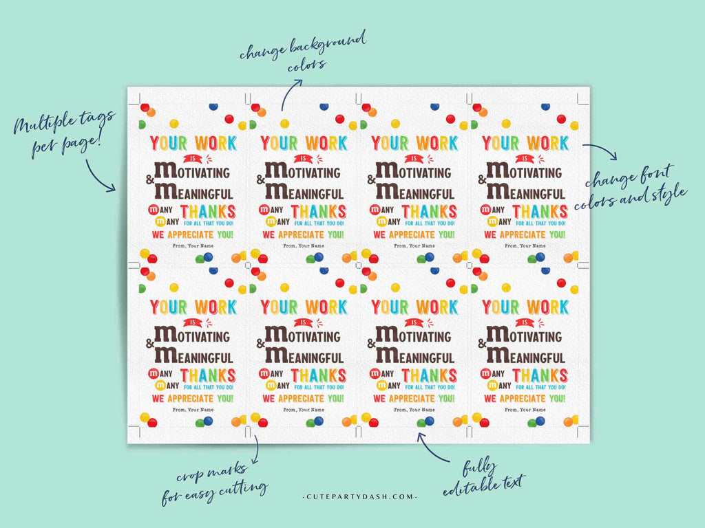 staff-appreciation-m-m-candy-gift-tag-printable-instant-download-cute-party-dash for Free Printable Employee Appreciation Candy Tags Staff Appreciation M&M Candy Gift Tag Printable INSTANT DOWNLOAD – Cute Party Dash for Free Printable Employee Appreciation Candy Tags