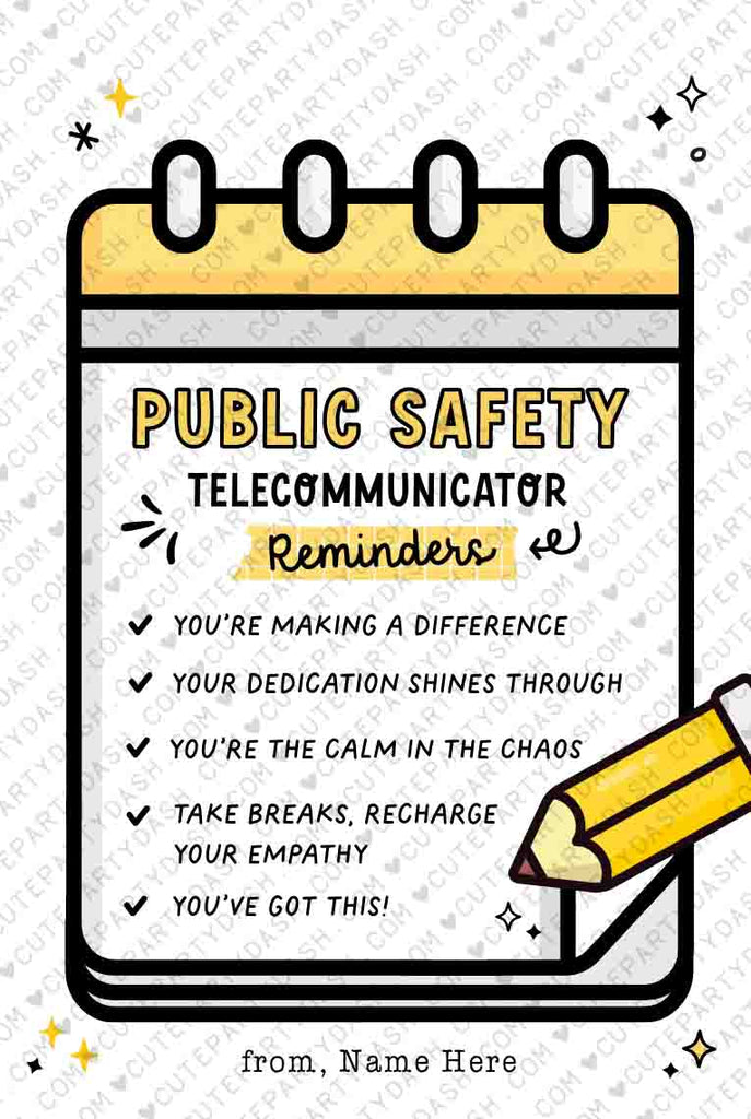 Public Safety Telecommunicators Week Printable INSTANT DOWNLOAD – Cute ...