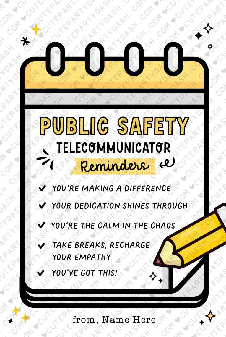 Public Safety Telecommunicators Week Printable INSTANT DOWNLOAD – Cute ...