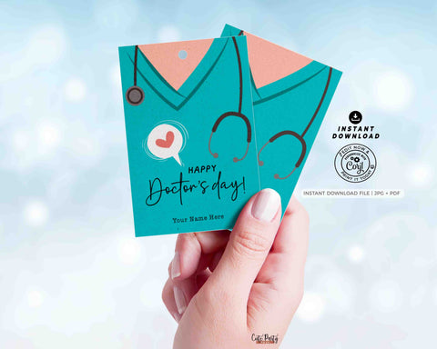 National Doctor's day Gift Tags Printable INSTANT DOWNLOAD Editable Happy Doctor's Day Appreciation Happy Doctor's Day Gifts Thank You Doctors