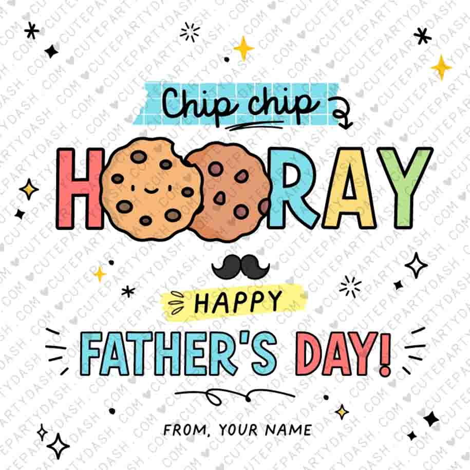 Chip Chip Hooray Happy Father's day gift tag Printable INSTANT DOWNLOAD – Cute Party Dash for Chip Chip Hooray Free Printable Pdf