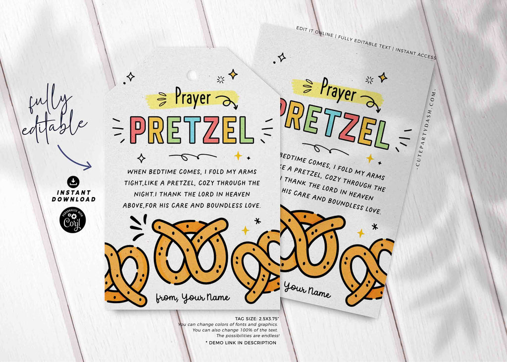 Sunday School Printable Pretzel Prayer Tag INSTANT DOWNLOAD – Cute Party Dash sunday-school-printable-pretzel-prayer-tag-instant-download-cute-party-dash
