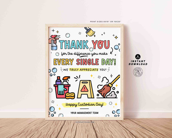 Housekeeping Appreciation Week Sign Printable INSTANT DOWNLOAD