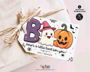 Boo a Little Treat for you Halloween Gift tag Printable INSTANT DOWNLOAD EDITABLE Happy Halloween Teacher Staff School Pto Printable Sticker