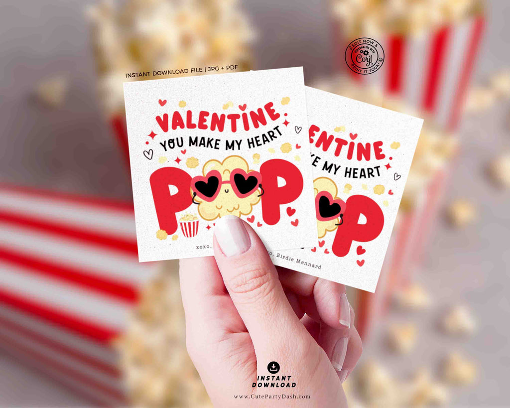 you-make-my-heart-pop-valentine-s-day-gift-tag-printable-instant-download-cute-party-dash for Free Printable Popcorn Valentine Printable You make my heart Pop Valentine's day Gift Tag Printable INSTANT DOWNLOAD – Cute Party Dash for Free Printable Popcorn Valentine Printable