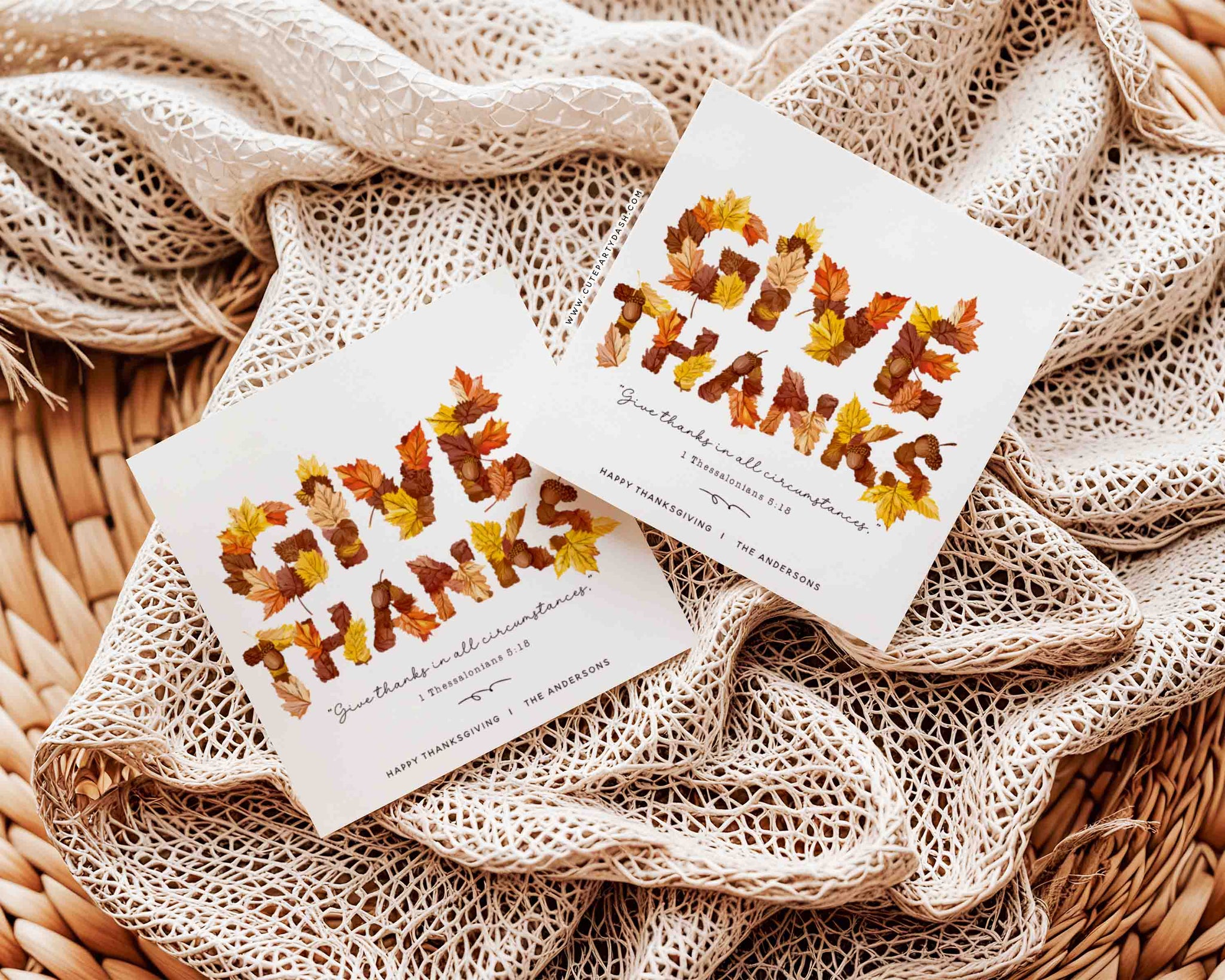 Thanksgiving Gift Tag: Editable Give Thanks Bible Printable (Digital Download)