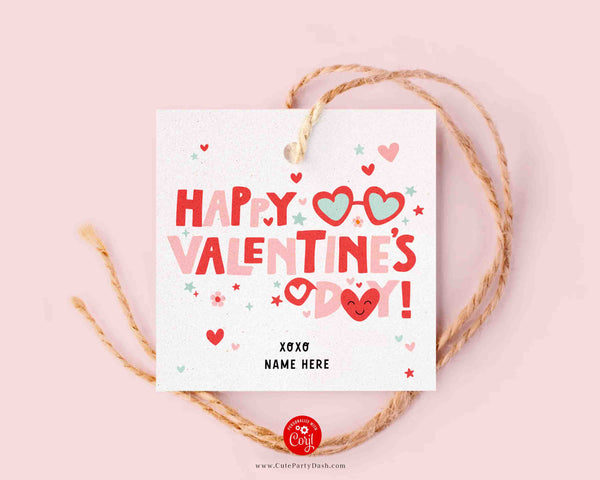 Printable Happy Valentine’s Day Gift Tags – Cute Classroom Valentines
