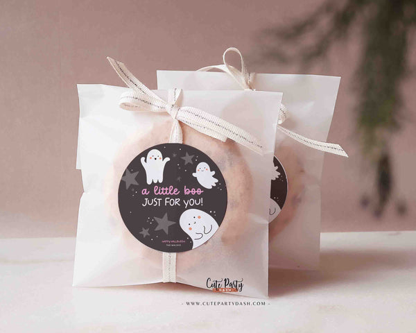 Halloween Ghost Round Gift Tag | A Little Boo Just for You (Copy)
