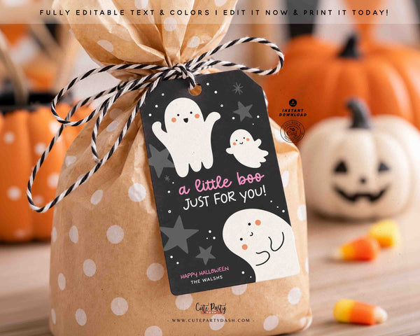 Halloween Ghost Gift Tag | A Little Boo Just for You